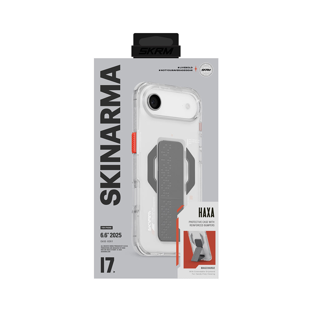 Skinarma Haxa iPhone 17 Air M-Safe Şarj Özellikli Airbag Tasarımlı Standlı Kılıf Skinarma Haxa iPhone 17 Air M-Safe Şarj Özellikli Airbag Tasarımlı Standlı Kılıf